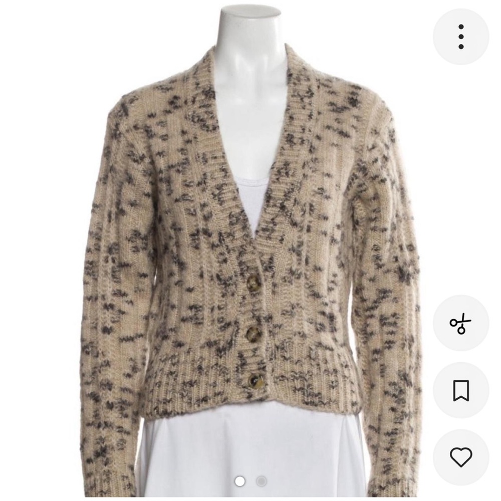 NWT Saint Laurent abstract animal print Cardigan